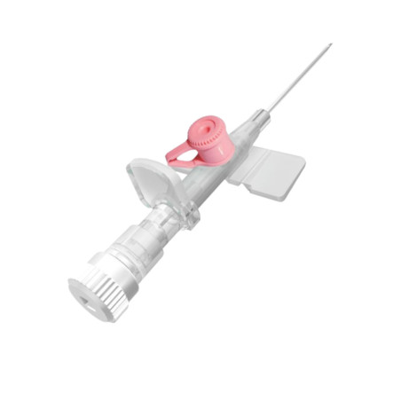 Canule IV avec port d'injection et ailettes 16G